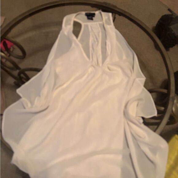 VENUS Asymmetrical Cream Sleeveless Tank Top - Picture 1 of 3